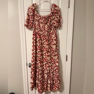 Berry Print Maxi Dress